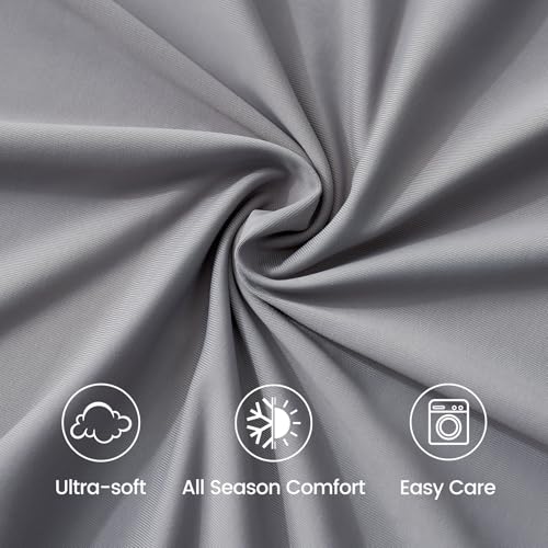Cozy Bliss Premium Cooling Sheet Set Queen Size, Q-Max>0.4, 3PCS No Flat Sheet with 2 Pillowcases, Breathable Fitted Sheet for Hot Sleepers & Night Sweats, Deep Pocket Up to 18 Inches, Dark Grey