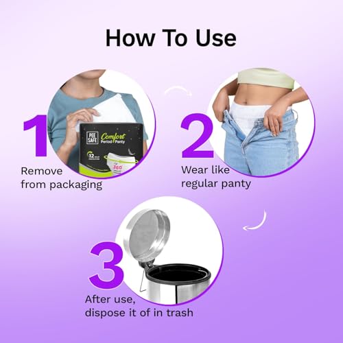 Image of Pee Safe Comfort Period Panties | XL-XXL | 8 Panties - Pack of 3 | 360 Protection | 12 Hr Protection | Leak Proof | Overnight Comfort | Rash & Toxin Free | Seamless Fit