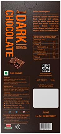 Amul Dark Chocolate, 150g - 1