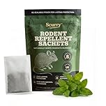 Scurry Rodent Repellent Sachets – Peppermint Oil Mouse & Rat Deterrent for Indoor Use – Humane, Non-Poison Alternative to Traps for Homes, Garages, Lofts & Sheds – Long Lasting Protection – 8 Pack