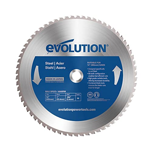 Evolution M355TCT-66CS Mild Steel Blade for Cutting Saw dents alésage 25,4mm pour scie à...