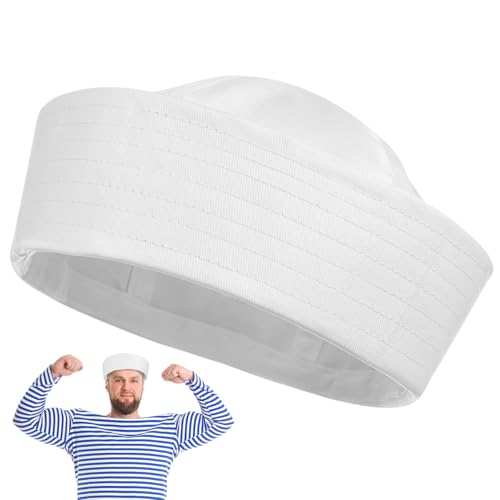BESPORTBLE MatrosenmüTze Weiß 1 StüCk Sailor Hat Party ZubehöR Fisherman MüTze KostüM Hut FüR Halloween Maskerade Karneval Cosplay Erwachsene Meeres-Themenpartys