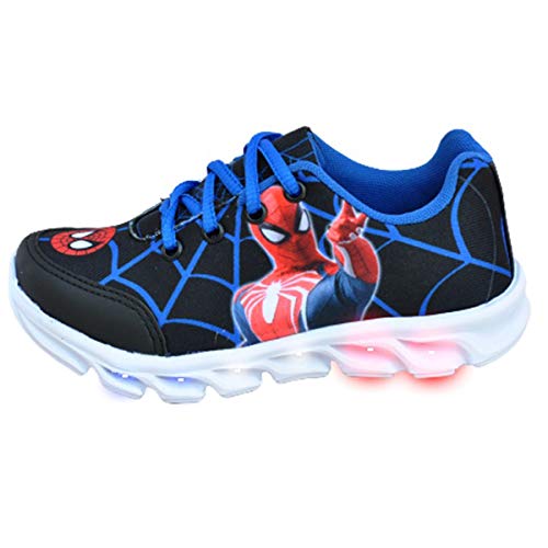 Tenis Masculino Infantil Led Luzinha Homem Aranha + Chinelo (31)