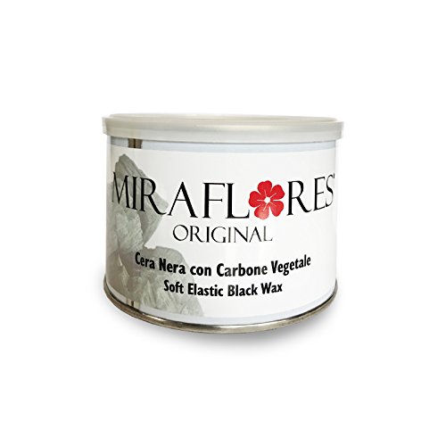 Cera depilatoria negra brasileña en tarro de 400 ml - Depilación indolora sin rayas para el cuerpo, axilas, piernas, área de bikini Cover