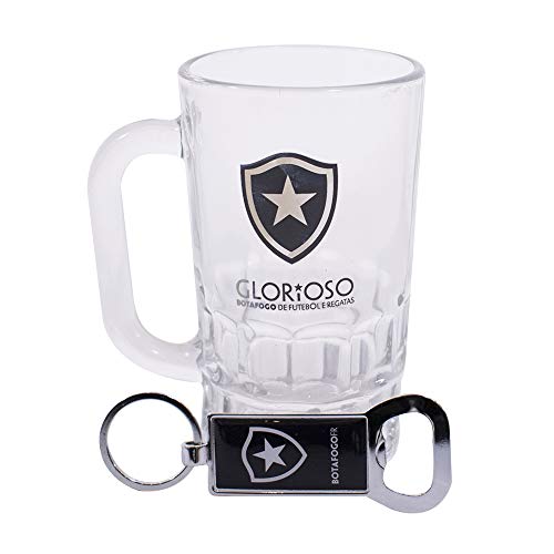 Caneca Vidro 330ml Com Abridor - Botafogo