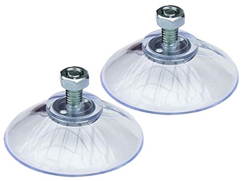 DanDiBo 2 ventosas con rosca de 40 mm de diámetro M5 x 10 mm + tuerca extrafuerte ventosa Cover