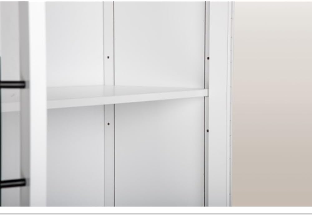 OMAZOOM Storage Bathroom Cabinet, 6-Door Bathroom High Cabinet, White