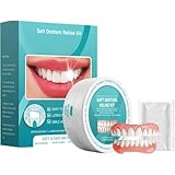 シリコン 入れ歯 義歯 歯がない人用入れ歯 シリコン入れ歯 食事できる付け歯 調整可能 着脱可能な美白付け歯 Silicone Reline Denture Set 入れ歯上下 義歯修飾ブレース 簡単操作再利用可能 男女兼用