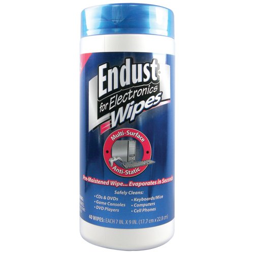 ENDUST® for Electronics 40 Count Pop-Up, Pre-moistened, Anti-Static and Non-Streak Wipe 297000