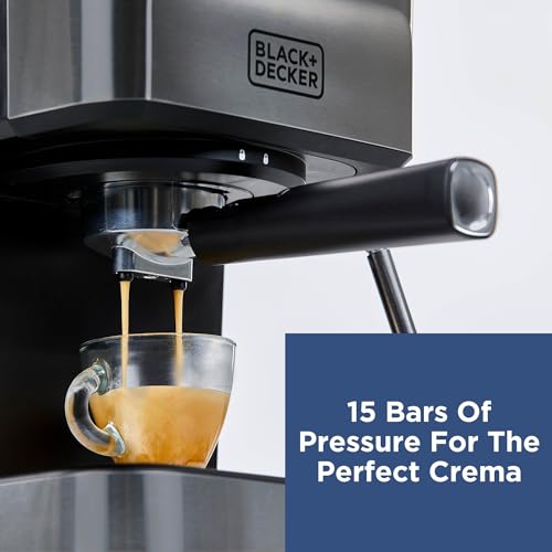 Black+Decker Semi-Automatic 15-Bar Espresso Maker thumbnail 3