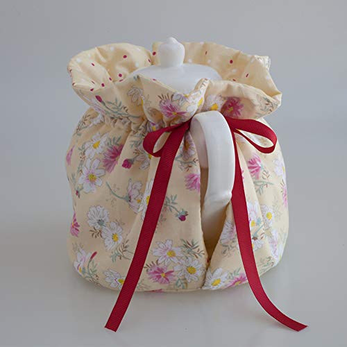 Image of JOONOR Tea Cosy - Cotton Printed Tea Cosy, Vintage Floral Dust Cover for Kitchen Tea Pot, Breakfast Warmer, Insulation and Keep Warm, Color#3