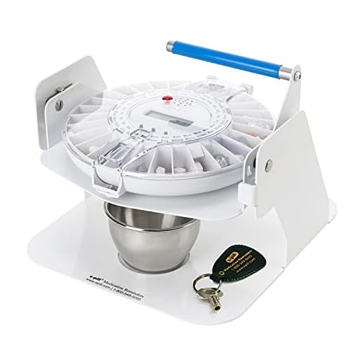 Present Ideas For Parents With Dementia 3 e-Pill Station - Locked Automatic Pill Dispenser with Tipper Base - Clear Lid