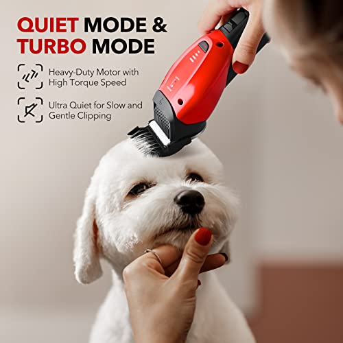 DOG CARE Dog Grooming Kit, Smart 3-Mode, Heavy-Duty Dog Grooming Clippers withRechargeable 180-mins Battery, Cordless… - Image 3