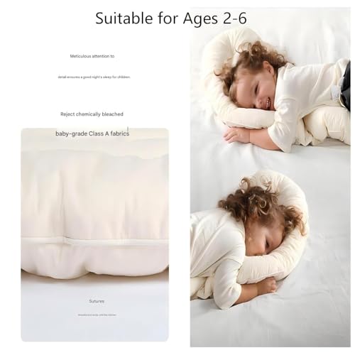Miniatura 3 de Hardware Tribe Almohada De Dormir De Algodón En Forma De Luna. Algodón De Clase A Respetuoso Con La Piel, Ranura Ergonómica En Forma De U, Soporte Suave Para Cabeza Y Cuello, Diseño Biónico, Ayuda A