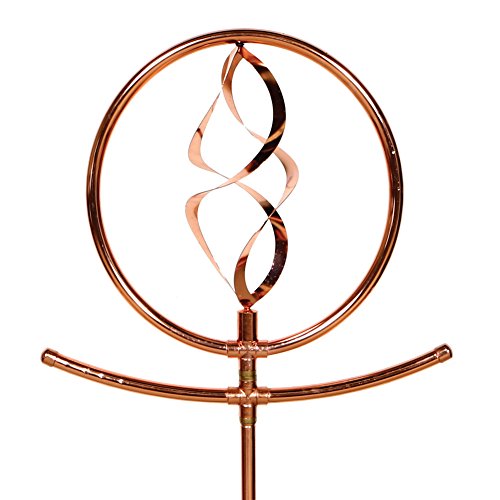 Copper Water Sprinkler Garden Stake - Decorative Spinning Spiral by Esschert Design - 36.5