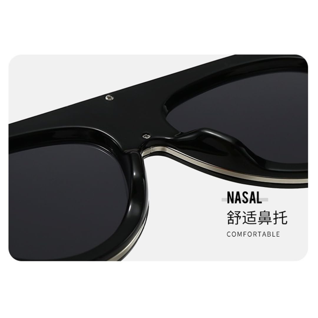 Gafas de sol de moda para mujer, lujo, estilo vintage punk.