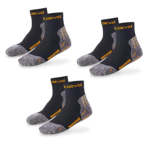 Black Crevice Trekkingsocken kurz, 3 Paar, black/orange, 43-46 Black Crevice Trekkingsocken kurz, 3 Paar, black/orange, 43-46