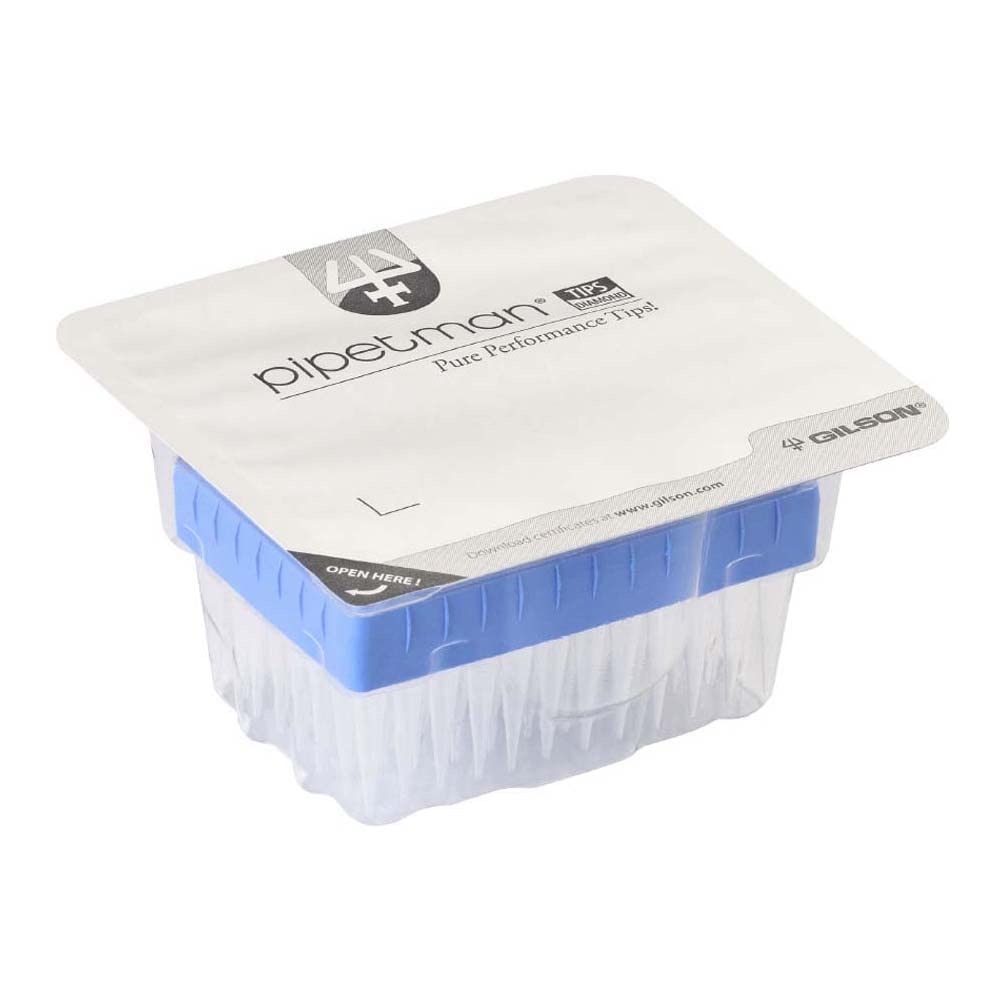 Gilson PIPETMAN Blister Refill DF1000ST Diamond Tip, Filtered, Sterile, 1000µl Kapazität, 66 mm Länge, 960 Stück