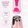 Fisura. - Lampe à Lave Rose Avec Base Chrome, Liquide Transparent. Lampe d'Ambiance Originale. Ampoule de Rechange Incluse. 11 cm x 11cm x 39,5 cm