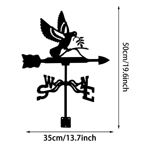 Girouette de toit extérieure en métal et outil de mesure - 4