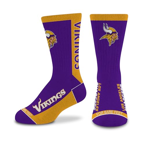 Image of For Bare Feet NFL Unisex Kids Nfl Mvp Crew Sock Youth