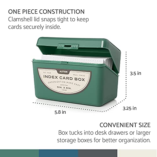 Alfion Magazine File Desk And Classroom Organizer Navy And 3X5 Index Card Holders, Holds Up To 250 Flash Cards, Study Notes (Variety Pack) #TOP5