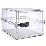 Lockabox One™ | Premium Lockable Medicine Box (10L) | Lightweight & Hygienic Medicine Lock Box | Made In Britain | External Size 31 x 21 x 17 cm (Crystal)