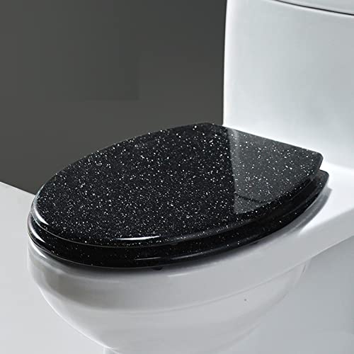 Abattant de toilette scintillant pour une salle de bain familiale calme et sans bruit