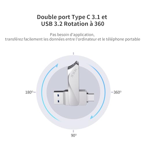 Clé usb3.2 double connectique pour libérer de l'espace Android
