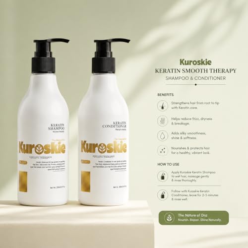 Image of Keratin Smooth Therapy Shampoo & Conditioner Combo | Hair Smoothening Formula | 250ml + 250ml