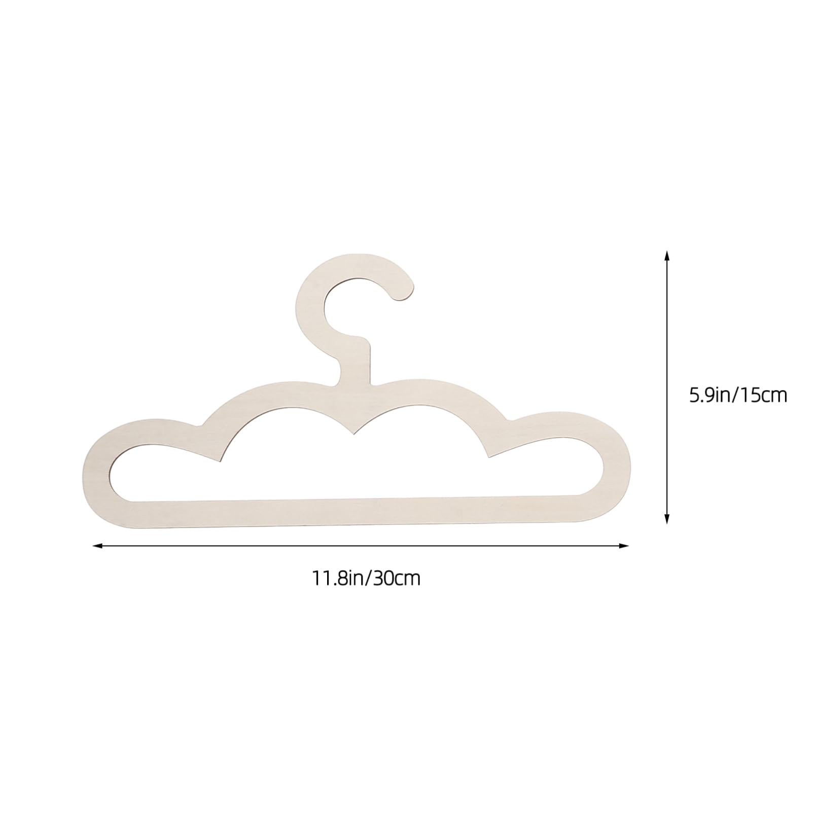 MUCKLILY 5pcs Wooden Hangers Space Saving Clothes Hangers for Clothing Smooth Finish for Easy Care for Nursery Closets and Adult Outfits