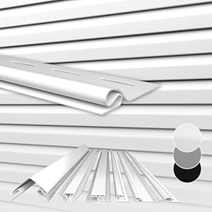 HEXIM Siding Gevelpanelen, voor buiten, gevelbekleding, weerbestendig, pvc-U-bekleding, buitenwand, huisbekleding, uv-bestendig, (begprofiel wit)