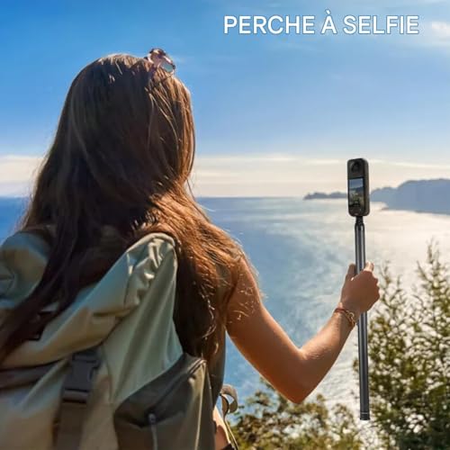Perche télescopique pour caméra d'action stable sans tremblement