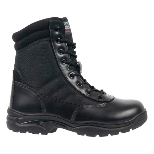 Safety Jogger TACTIC Stivali tattici con chiusura lampo, leggeri e traspiranti, neri, 37 EU