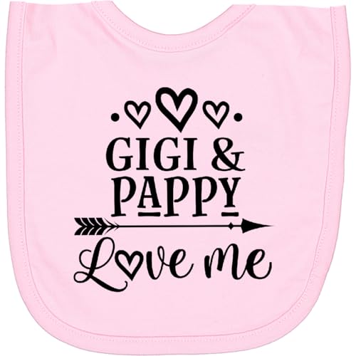 inktastic Gigi and Pappy Love Me Newborn Bib