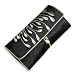 Jewelry Roll Clutch - Embroidered Chrysanthemum (Black)