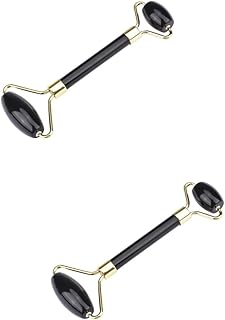 FOMIYES 2 Peças Rolo De Massagem Facial Massageador Facial Massageador Facial Raspador De Massagem Facial Rolo De Massagem De Jade Rolo De Massagem De Jade Ferramenta De Massagem De