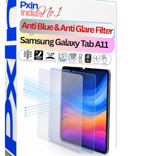 Image of Pxin Tablet Anti Bluelight and Anti Glare Screen Guard compatible with Samsung Galaxy Tab A11 | BLUV Lightblock Tech | Scratch Proof | Prevents bluelight | Eye Protection | No Dry Eyes