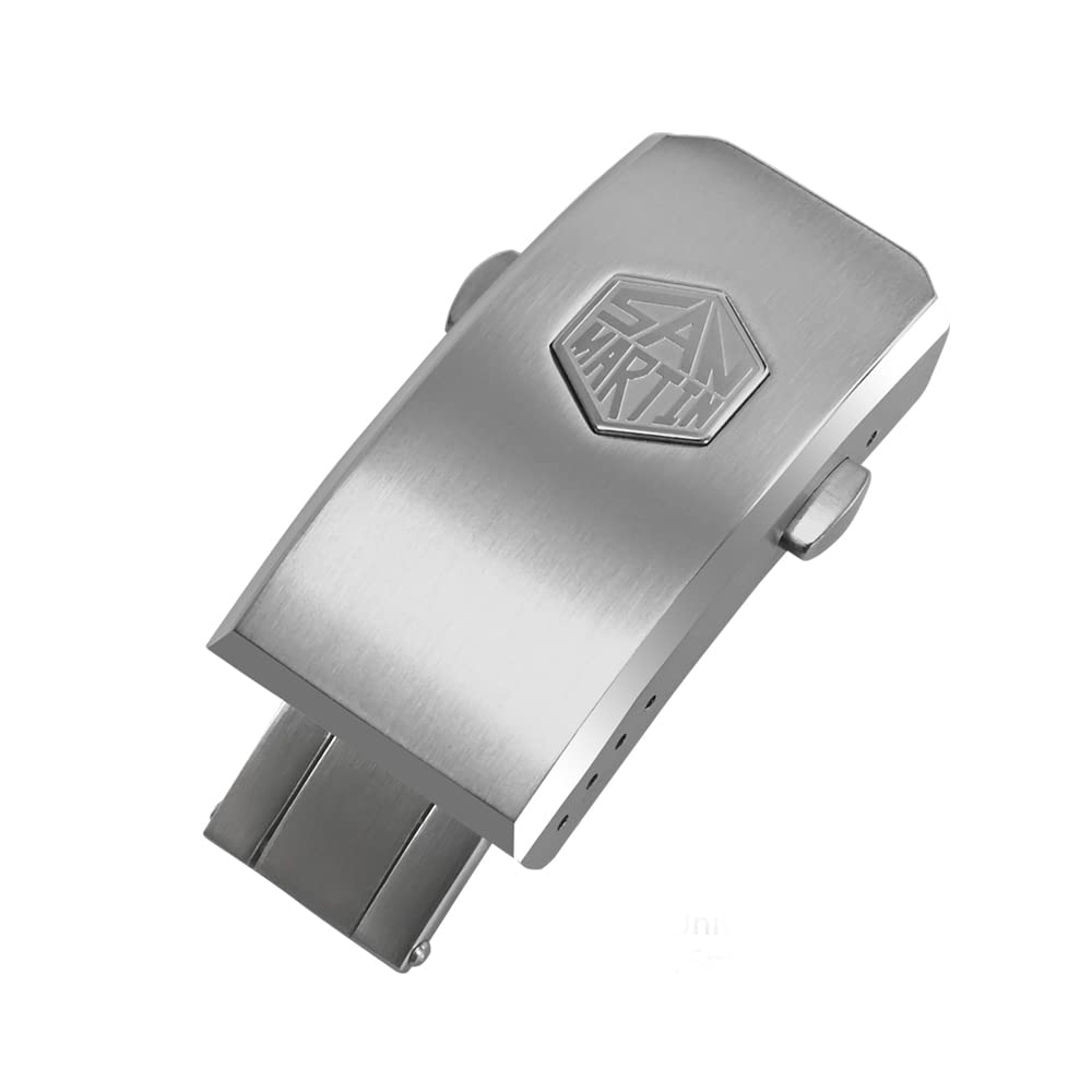 GenericSan Martin Watch Parts Bracelet Clasp 2/4 Micro Adjustment Hole For 16mm/18mm Universal Buckle 316L Folding Clasp (16mm 4 Micro Adj)