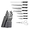 Cangshan KURO Series 12-Piece Knife Block Set, High Carbon X-7 Damascus Steel, 504340
