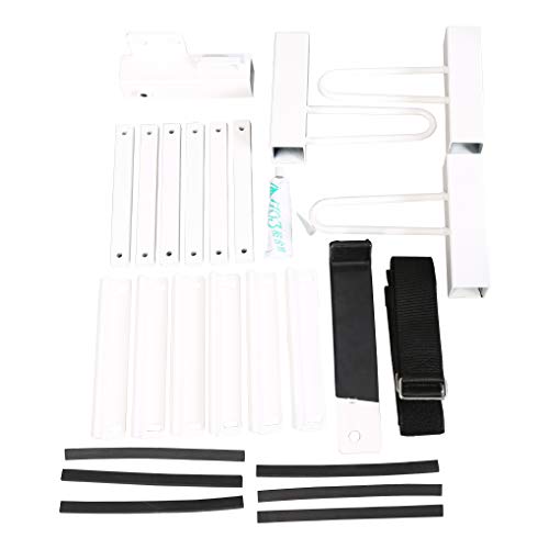 ECOTRIC Universal 3 Bars Van Roof Mount Full Size Steel Ladder Rack for Chevy Express Ford GMC Savana