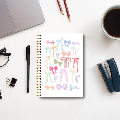 Carnet de notes coloré avec nœuds de qualité supérieure, reliure spirale chic - 3