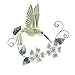 Comfy Hour 14" Height Silvery Metal Art Hummingbird and Flower Wall Decor