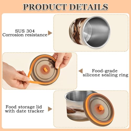 Envase hermético de acero inoxidable para café 900 ml miniatura 4