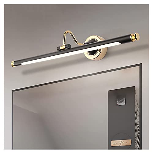 Miroir avant lumière LED 46-79 cm en fer forgé style européen pour salle de bain