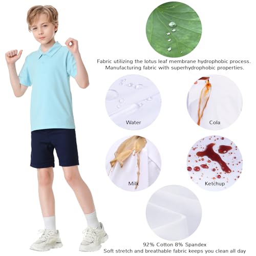 Image of Dreammonkey 2T-16Years Stain Resistant Polo Golf T-Shirt School Uniform