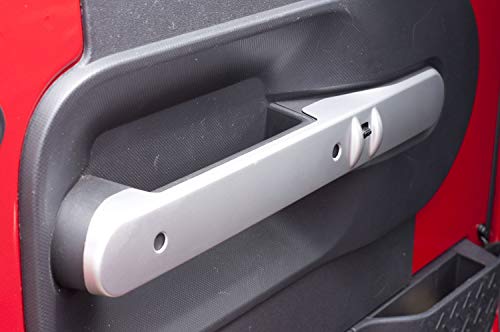 Rugged Ridge | Door Handle Trim, Front, Brushed Silver | 11151.16 | Fits 2007-2010 Jeep Wrangler Jk #TOP2