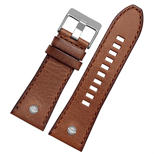 [NWHKQSHSZ] Genuine leather watchband For diesel watch belt DZ4476/4482 DZ7408 7406 4318 strap 22 24 26 28mm Large size Men Wris