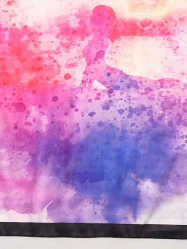 Image of Ravaiyaa - Attitude is everything Women Silk Digital Print Large Square Scarf Breathable Lightweight Neckerchief Printed Headscarf 40 inch x 40 inch Inch
