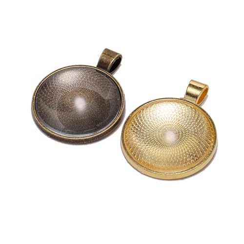 Bases para colgantes sin deformación con bisel cabujón de cobre antiguo 7